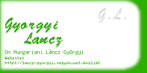gyorgyi lancz business card